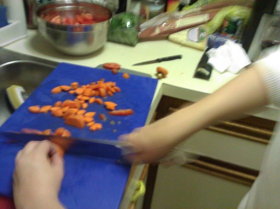 dinner chopped carrots