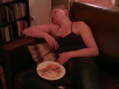 dinner passed out